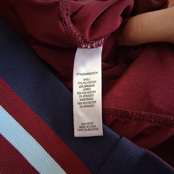 Jolie & Joy by FCT with Love Women's Juniors XL Burgundy Pleated Tennis Skort - Picture 5 of 10